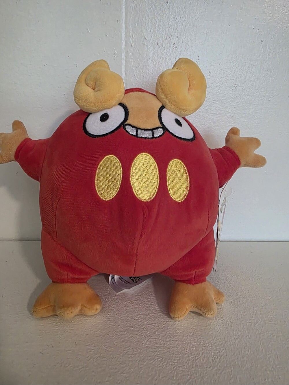 NWT Pokeman 7" Darumakka Stuffed Plush Toy Red Animal Beast
